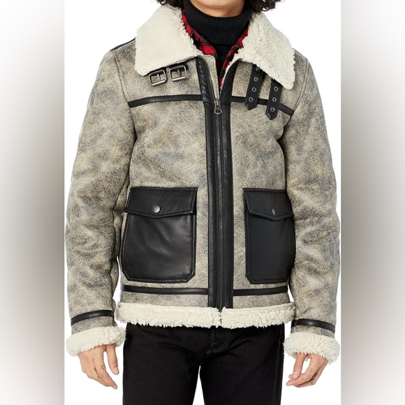 Levi’s Men's Shearling Aviator Jacket - Picture 1 of 11